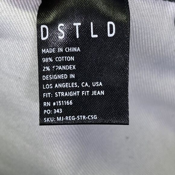 DSTLD Black Stretch Cotton Blend Button Fly Straight Leg Jeans Size 33x32 - Picture 10 of 12